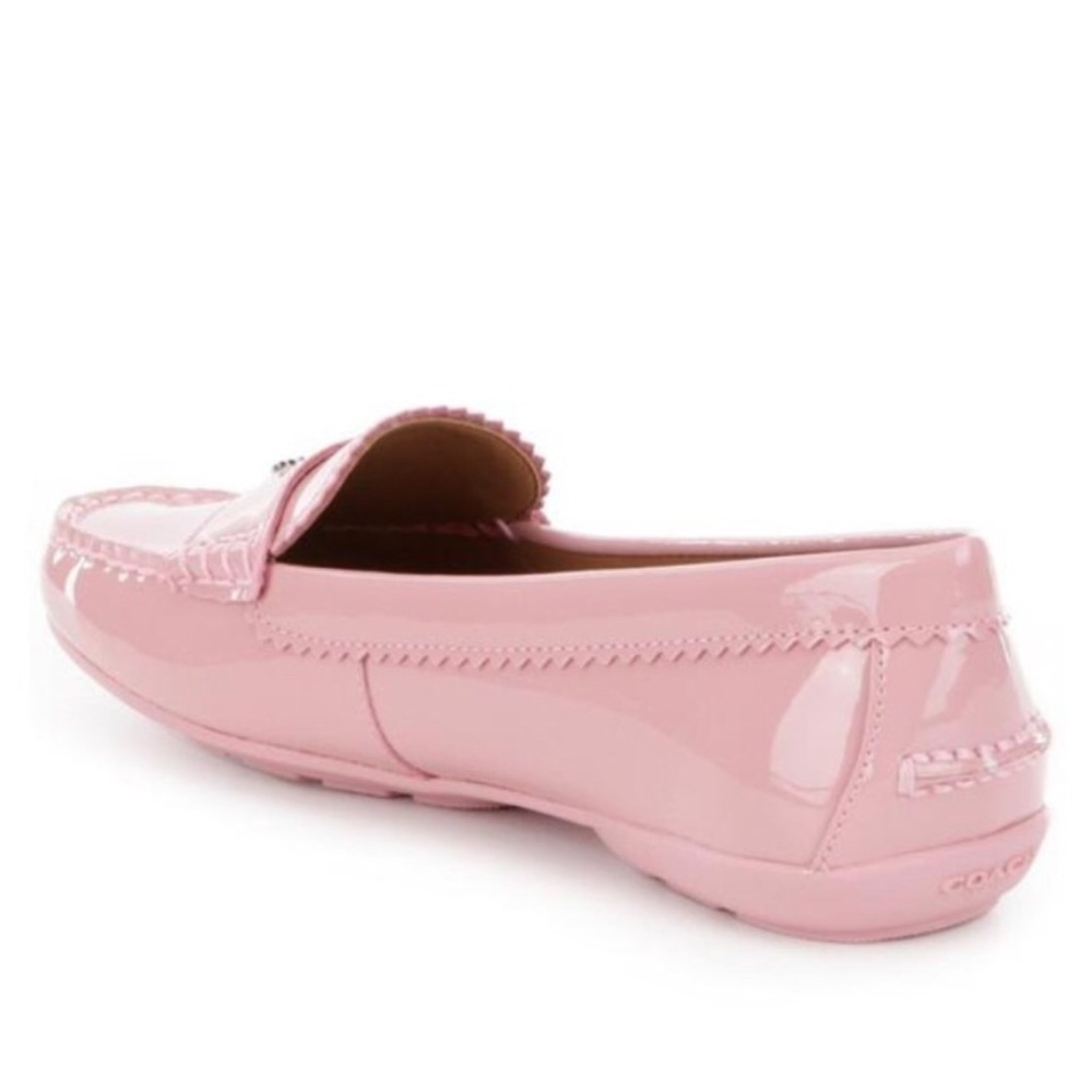 RARE COACH Pink Patent Leather Loafers Shoes New In Box - Picture 11 of 11